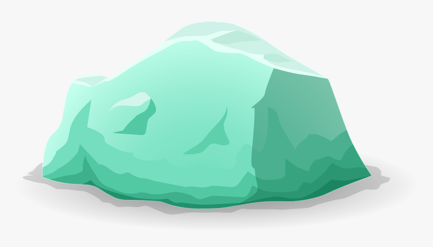 Rocks Rock Mountain Teal Iceberg Ice Cold - Cartoon Icebergs Transparent, HD Png Download, Free Download