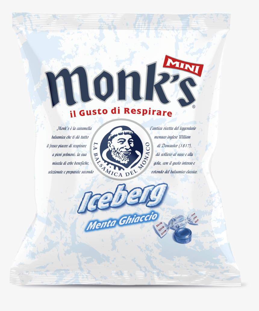 Busta Da 60 G Monk"s Iceberg Balsamica - Monks Caramelle, HD Png Download, Free Download