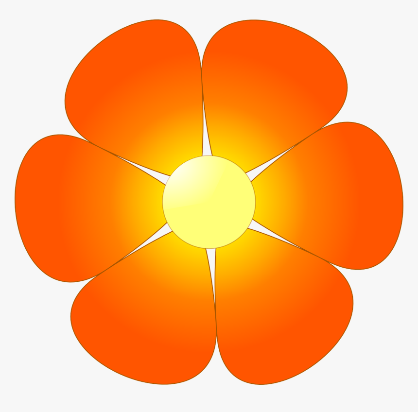 Flower, Abstracts, Orange, Petals, Close Up, Colourful - 6 Petal Flower Clipart, HD Png Download, Free Download