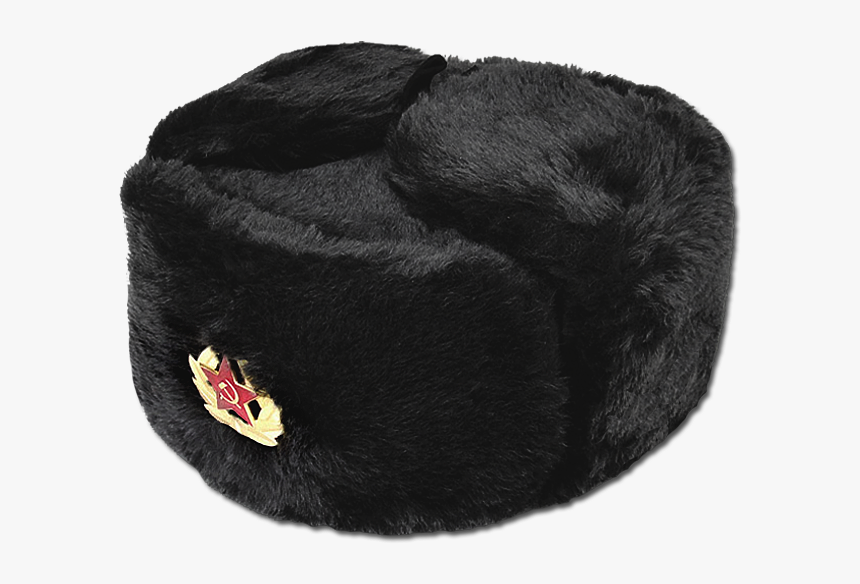 Russian Winter Hat Ushanka Fur Hat Black - Russian Hat Transparent Background, HD Png Download, Free Download