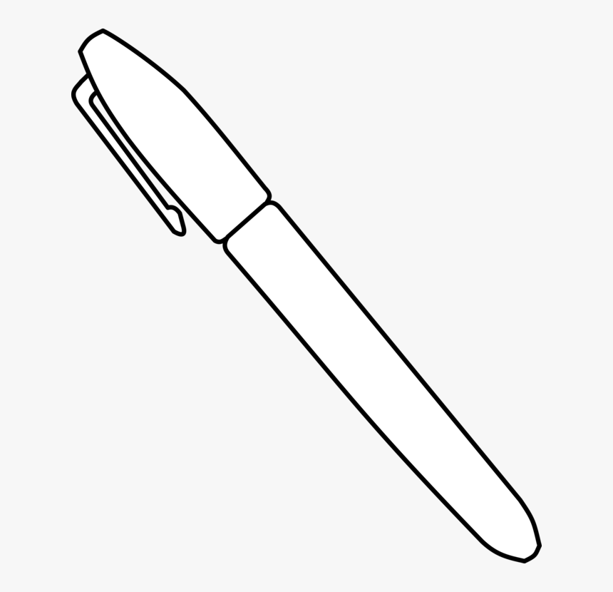 Line Art,angle,area - Pen Black And White, HD Png Download, Free Download