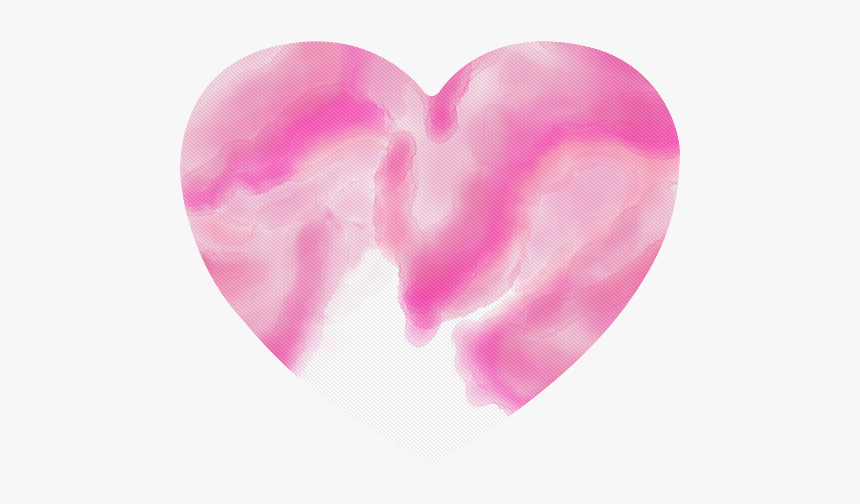 Pink Watercolor Abstract Art Heart-shaped Mousepad - Heart, HD Png Download, Free Download