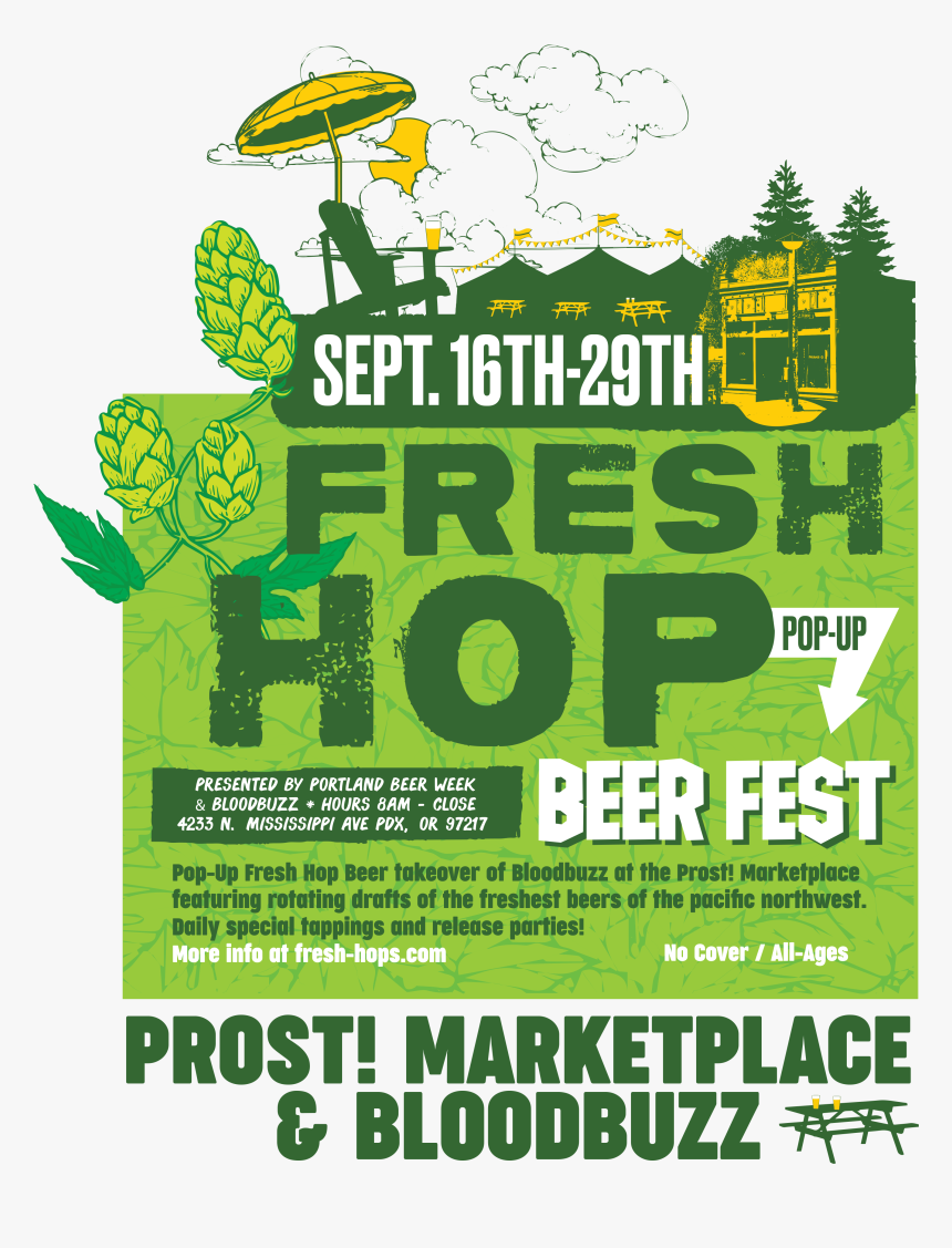 Portland Fresh Hop Pop-up Beer Fest - Flyer, HD Png Download, Free Download