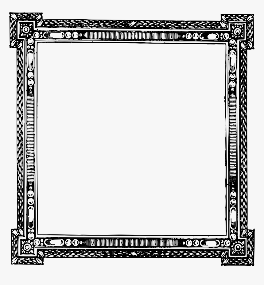 Simple Square Frame Clip Arts - Ppt Background Black And White, HD Png Download, Free Download