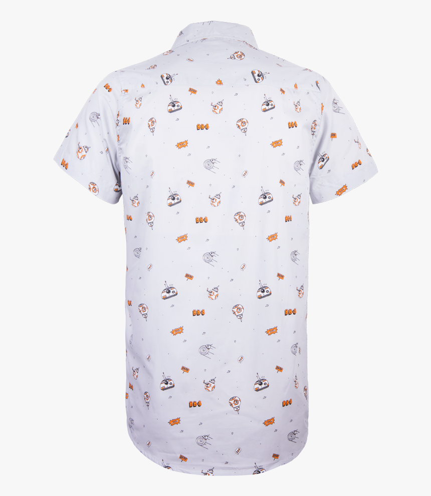 Bb-8 Hand Drawn Woven Button Up - Bb8 Button Up Shirt, HD Png Download, Free Download