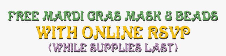 Free Mardi Gras Mask With Online Rsvp While Supplies, HD Png Download, Free Download