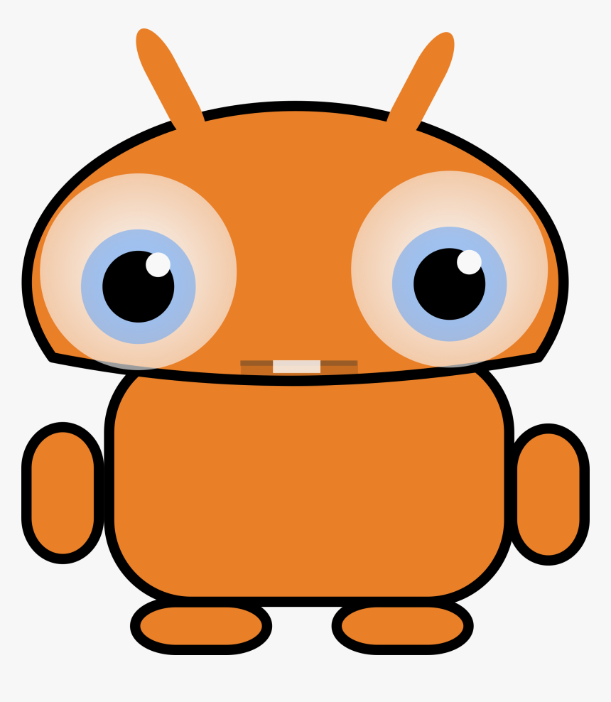 Artwork,whiskers,snout - Cute Orange Robot Clipart, HD Png Download, Free Download