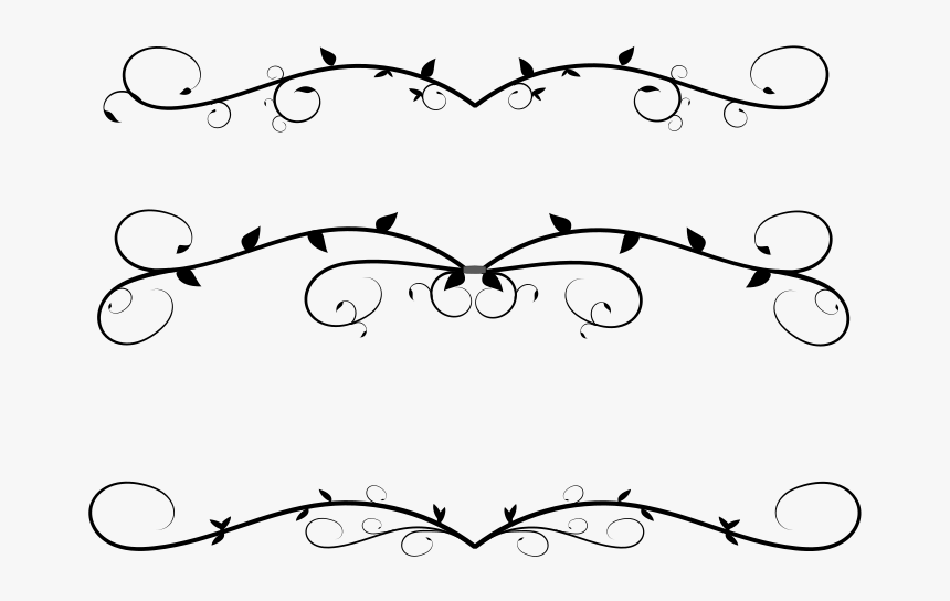 Flourish Clipart Svg - Line Art Banner Png, Transparent Png, Free Download