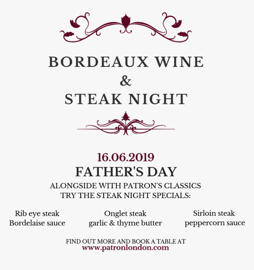 Copy Of Bordeaux Wine & Steak Night - Stepper, HD Png Download, Free Download