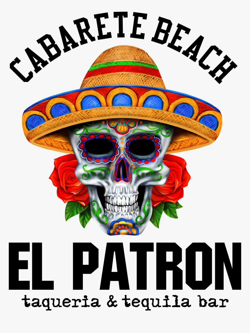 New Smaller File El Patron Cabarete Beach - Mexican Skull With Sombrero, HD Png Download, Free Download