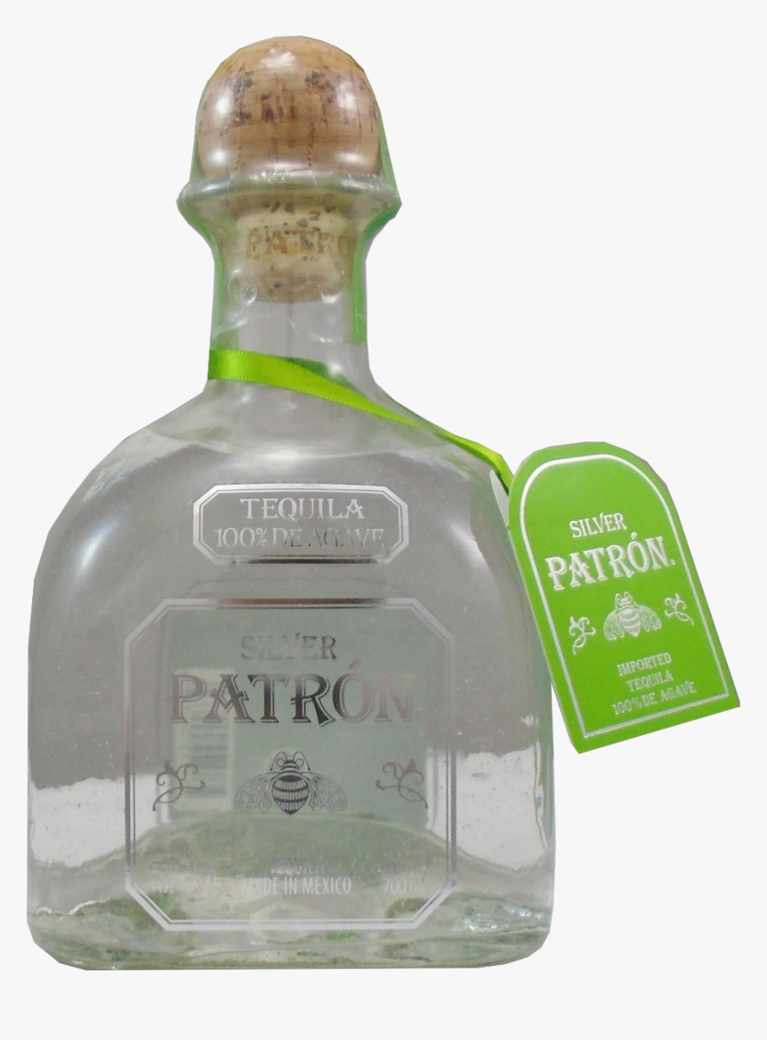 Patron Silver Tequila - Glass Bottle, HD Png Download, Free Download