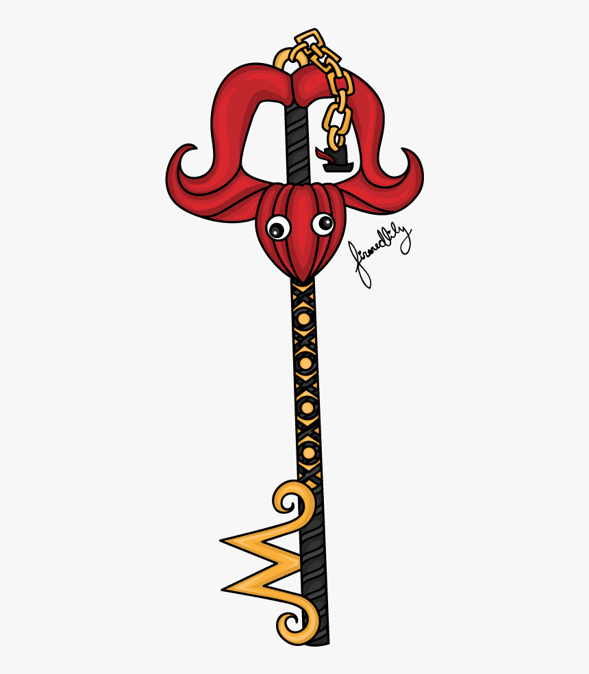 Thatmoustachio Keyblade By Fireredlily - Keyblade Custom, HD Png Download, Free Download