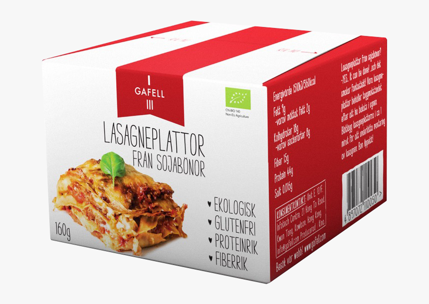 Gafell Releases World’s First Organic Soybean Lasagna - Penne, HD Png Download, Free Download