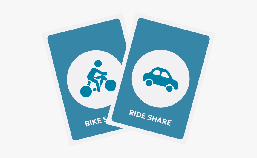 Card Icons Bike Share Care Share - Graphic Design, HD Png Download, Free Download