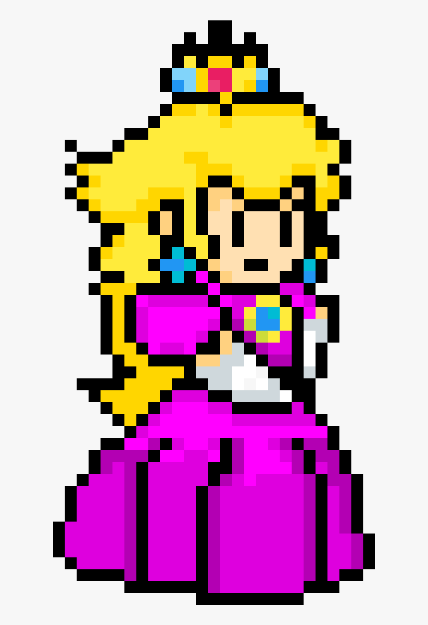 Princess Mario 8 Bit Clipart , Png Download - Princess Peach 8 Bit, Transparent Png, Free Download