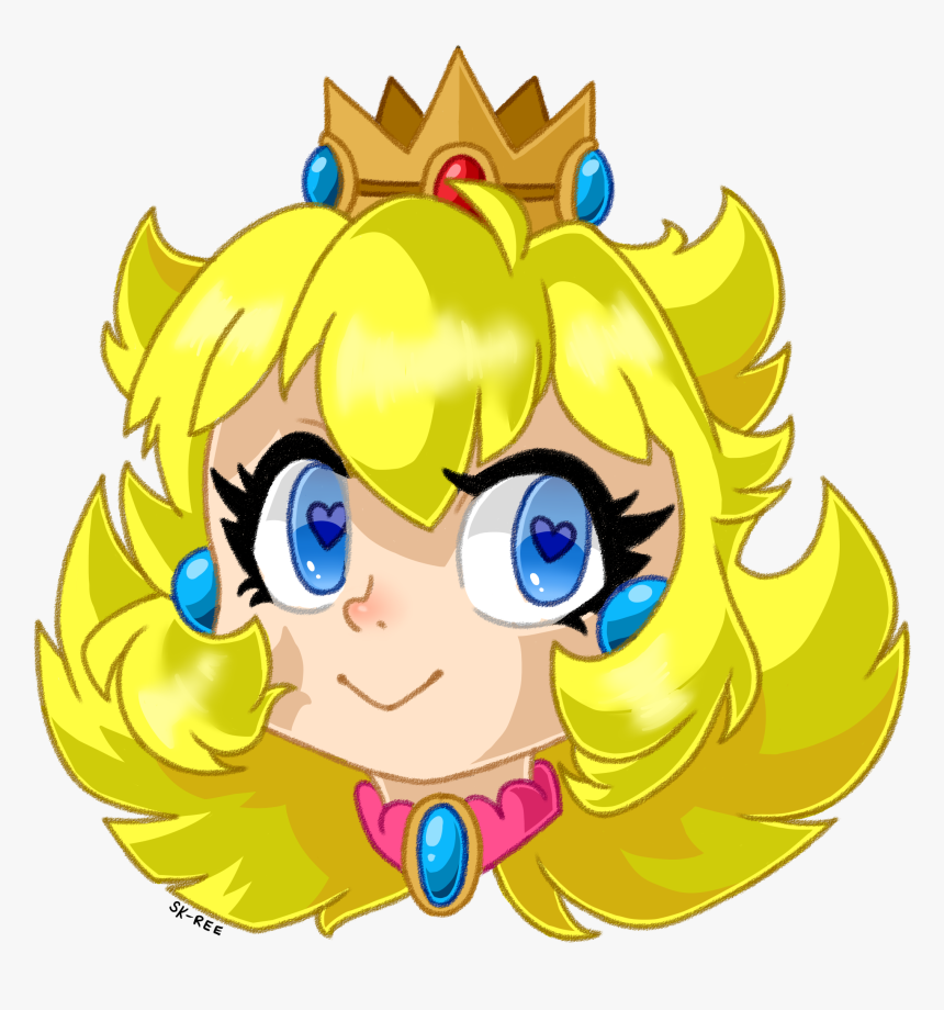 Princess Peach Headshot - Cartoon, HD Png Download, Free Download