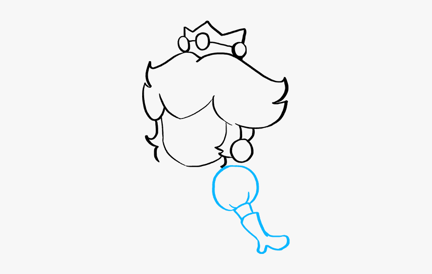 How To Draw Princess Peach From Super Mario Bros - Cartoon, HD Png Download, Free Download