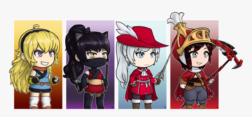 Tiny Team Rwby Jobs - Cartoon, HD Png Download, Free Download