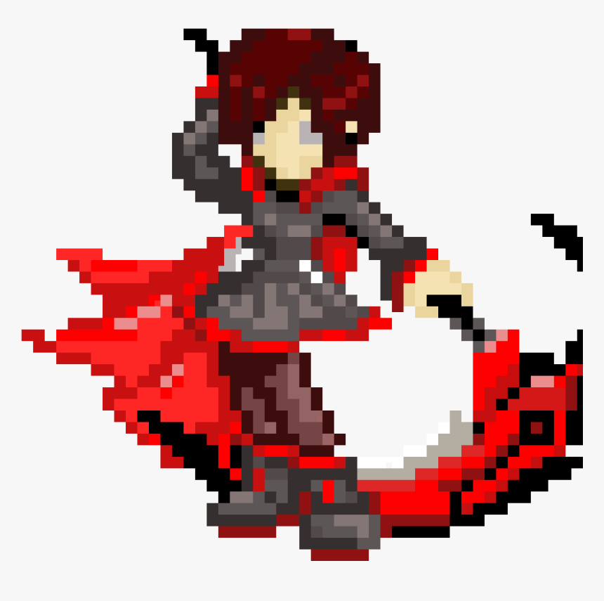 Ruby Rose Rwby Pixel Art, Hd Png Download , Png Download - Rwby Pixel Art Gif, Transparent Png, Free Download