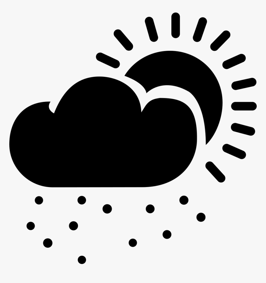 Cloud Rain With Shiny Sun - Heart, HD Png Download, Free Download