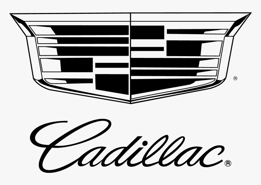 Cadillac Logo Vector Black Outline Transparent Free - Cadillac Logo Jpg, HD Png Download, Free Download