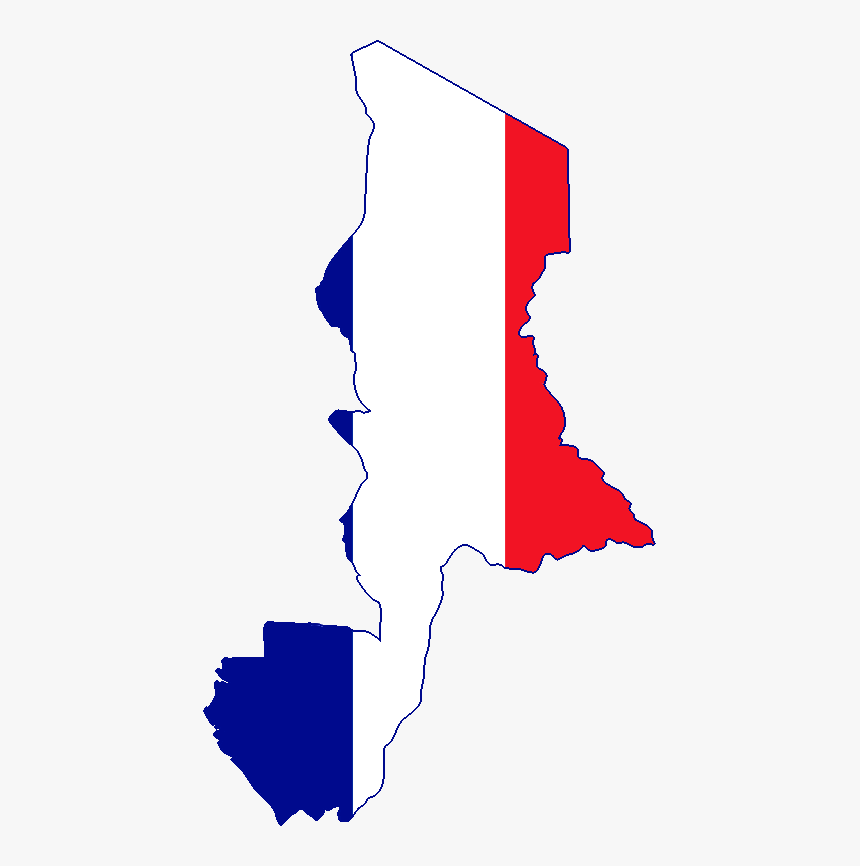 Flag Map Of French Equatorial Africa - French Equatorial Africa Flag Map, HD Png Download, Free Download