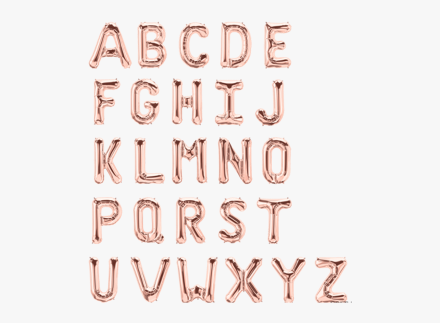 Picture Of Foil Balloons Letters Rose Gold - Style, HD Png Download, Free Download