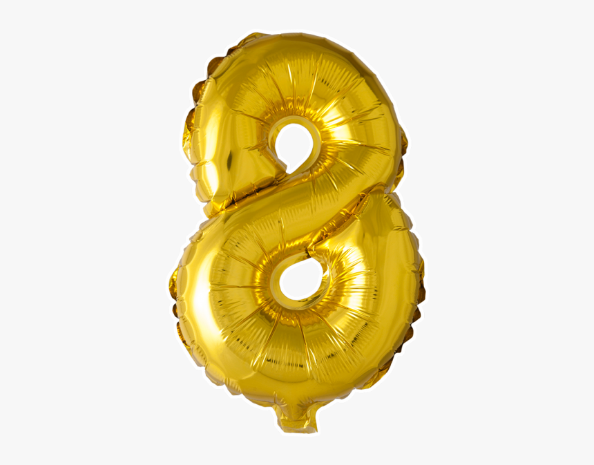 8 , 40" - Gold Number Balloons 8 Transparent, HD Png Download, Free Download