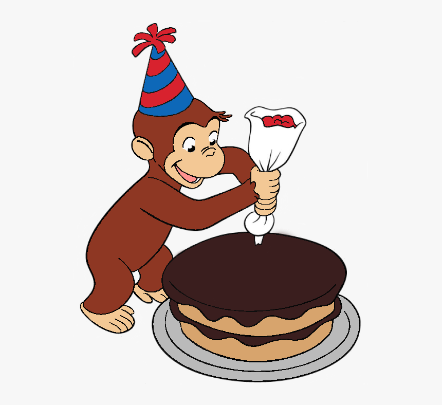 Curious George Decorating A Cake, HD Png Download, Free Download