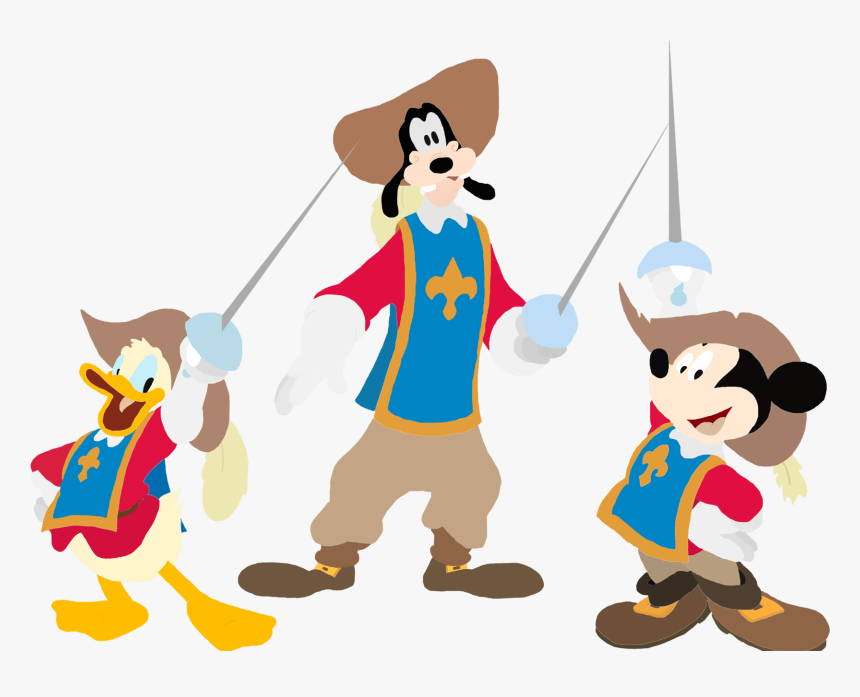 Mickey Donald Goofy Three Musketeers Disney - Mickey Donald Goofy The Three Musketeers Png, Transparent Png, Free Download