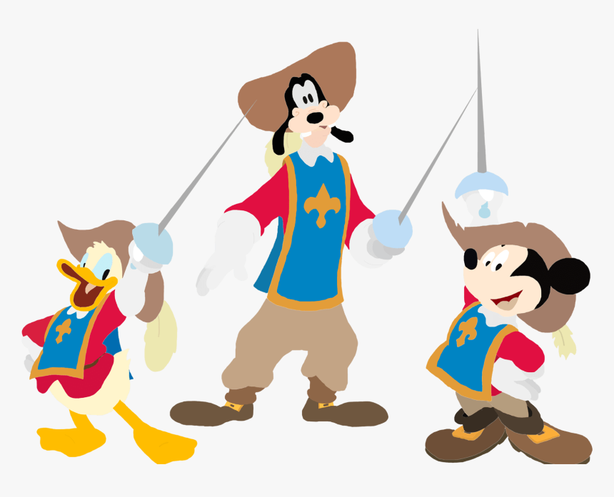 Mickey Donald Goofy The Three Musketeers Art