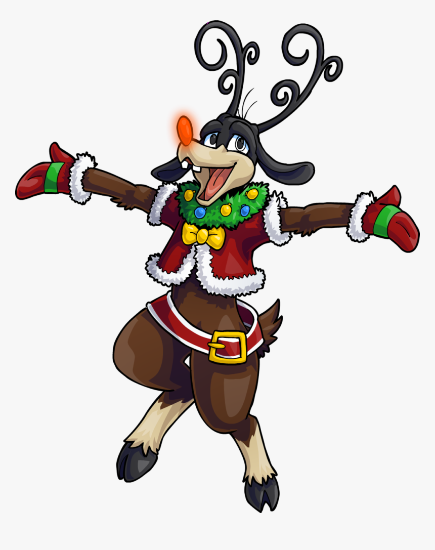 Transparent Reindeer Clip Art - Kingdom Hearts Christmas Town Goofy, HD Png Download, Free Download