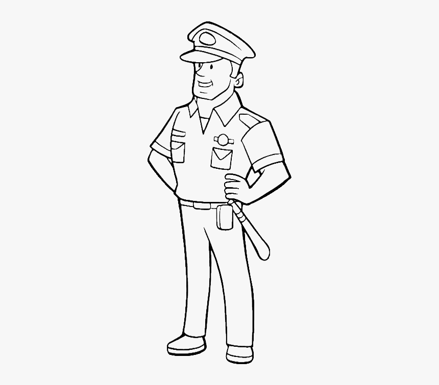 Traffic Policeman Clipart Black And White