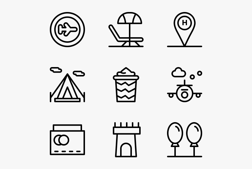 Vacations - Hand Drawn Social Media Icons Png, Transparent Png, Free Download