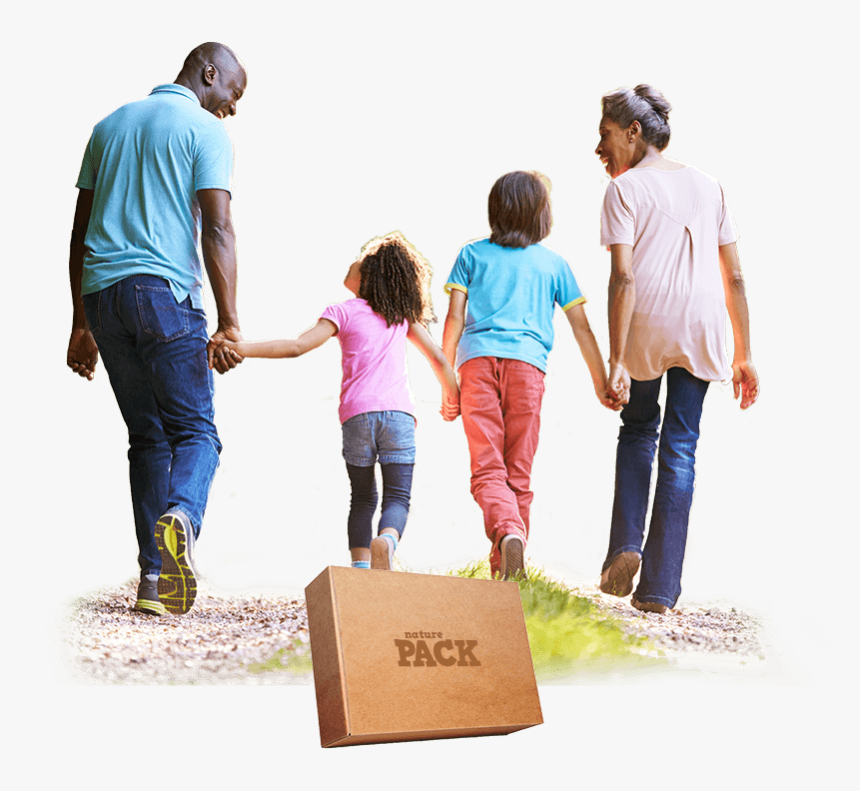 Two Adults Walking Hand In Hand With Two Children Along - Family Holding Hands Png, Transparent Png, Free Download