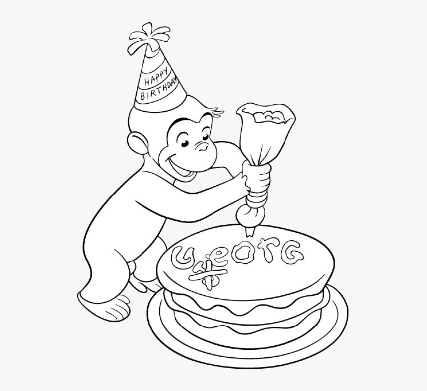 Curious George Black And White, HD Png Download, Free Download