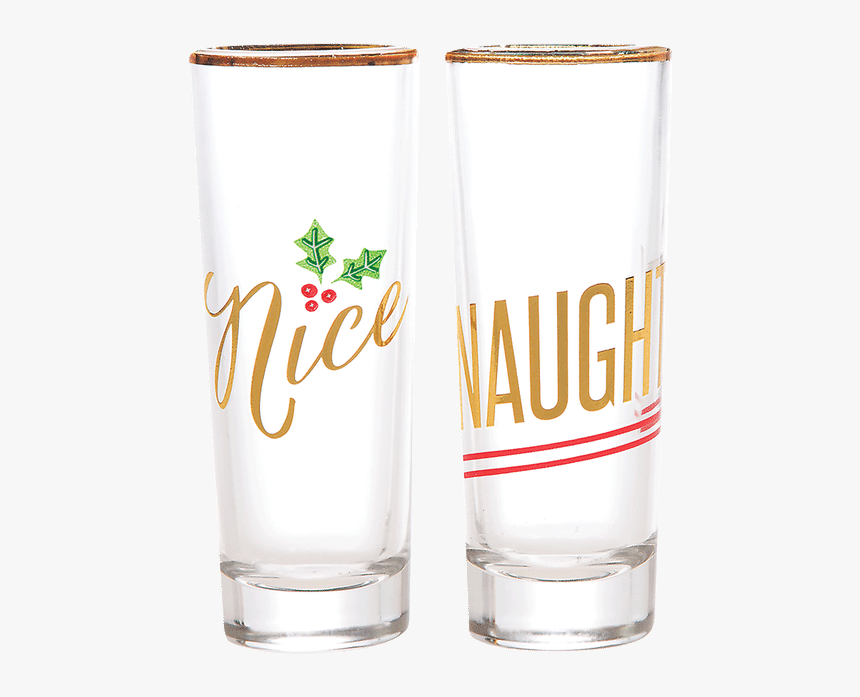 Slant Naughty/nice Shot Glass 2pk - Pint Glass, HD Png Download, Free Download