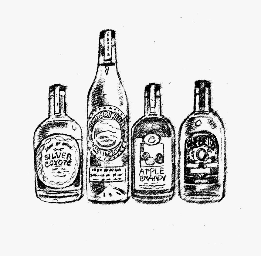 About Us New Liquor Bottle Drawing Transparent - Alcohol Bottle Drawing Png, Png Download, Free Download