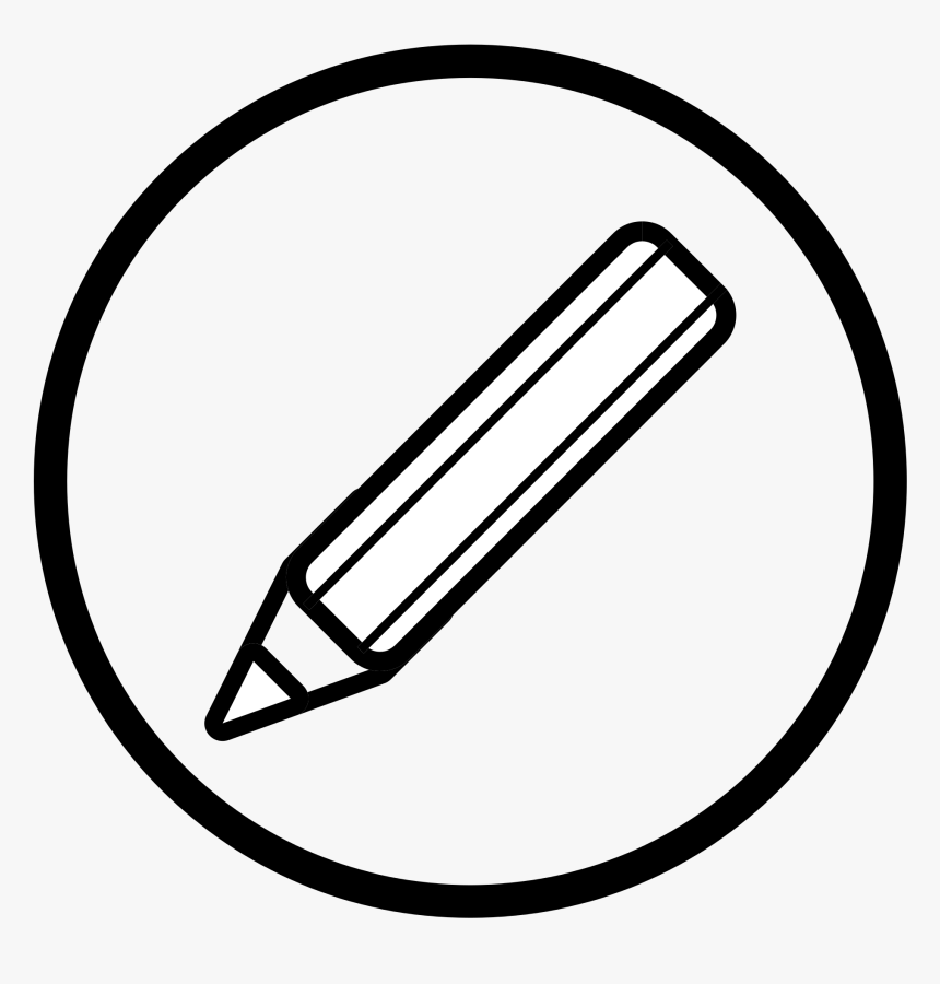 Pencil Icon Black Png , Png Download - Pencil Icon Black White, Transparent Png, Free Download