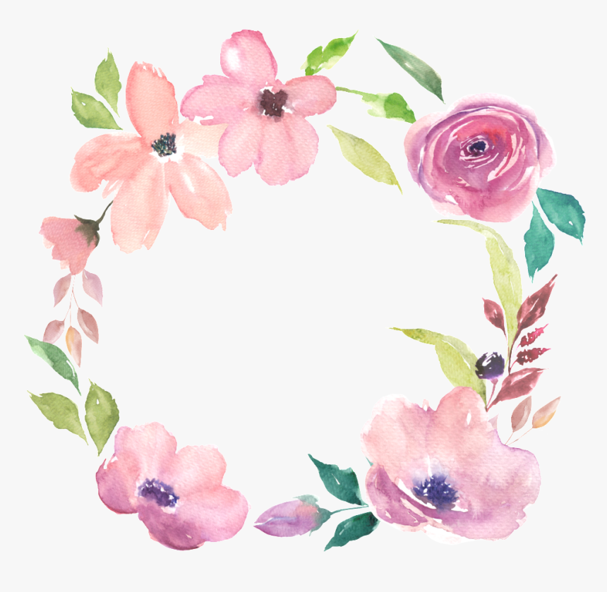 Transparent Watercolor Wreath Png - Transparent Background Hand Drawn Wreath, Png Download, Free Download