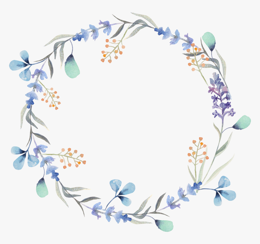 Flower Photography Wreath Royalty-free Watercolor Garlands - Watercolor Wreath Png Blue, Transparent Png, Free Download