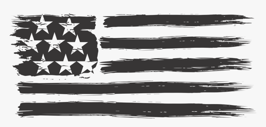 Usa Flag Distressed Stars And Stripes Free Picture - Black And White Us Flag Png, Transparent Png, Free Download