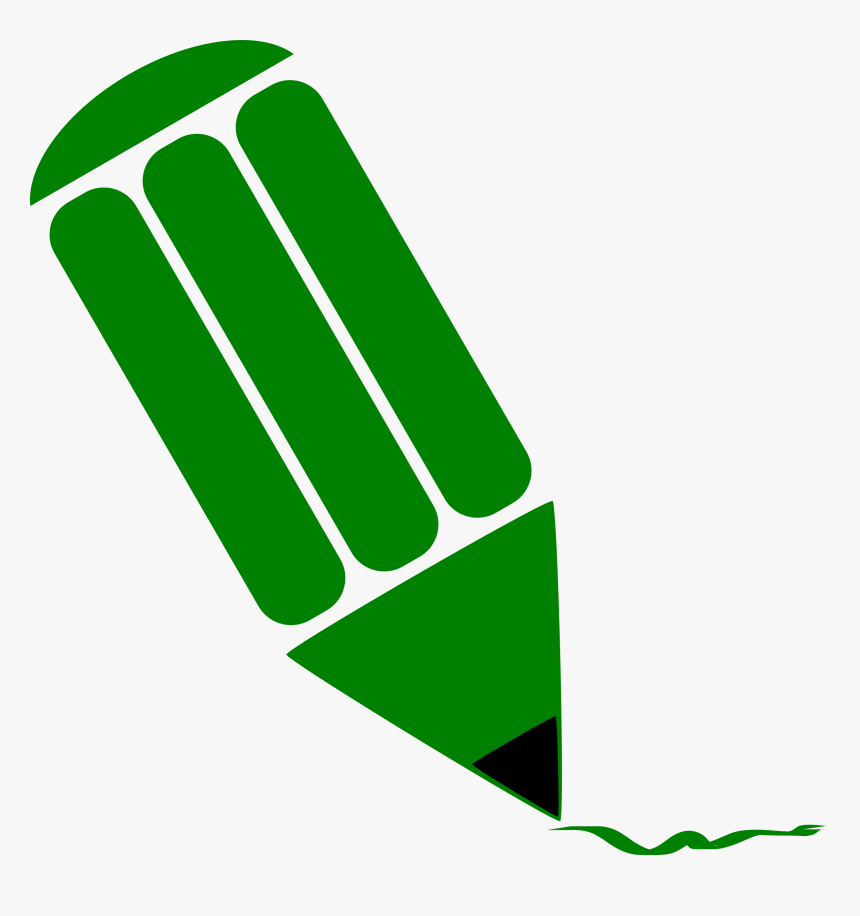 Pencil Stylized Green Icons Png - Clipart Green Pen, Transparent Png, Free Download