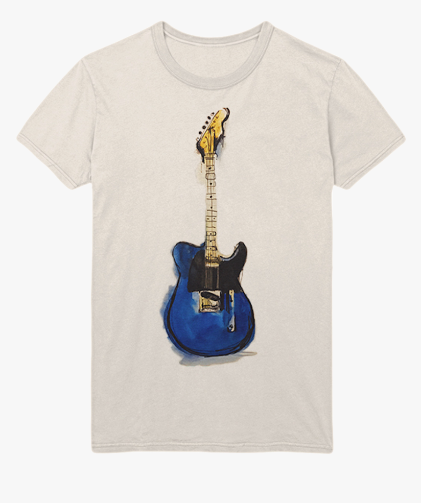 Blue Tele Watercolor Front Only T Shirt Only Copy - Electric Guitar, HD Png Download, Free Download