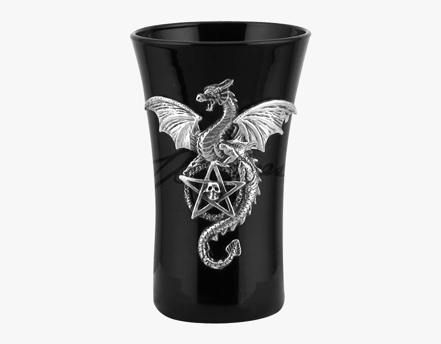 Dragon With Pentagram Shot Glass - Pint Glass, HD Png Download, Free Download