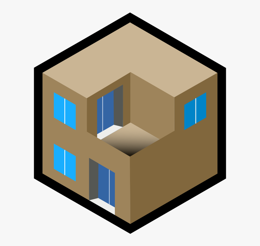 Iso City Unit Clipart Icon Png - Easy Drawing Of Apartments, Transparent Png, Free Download