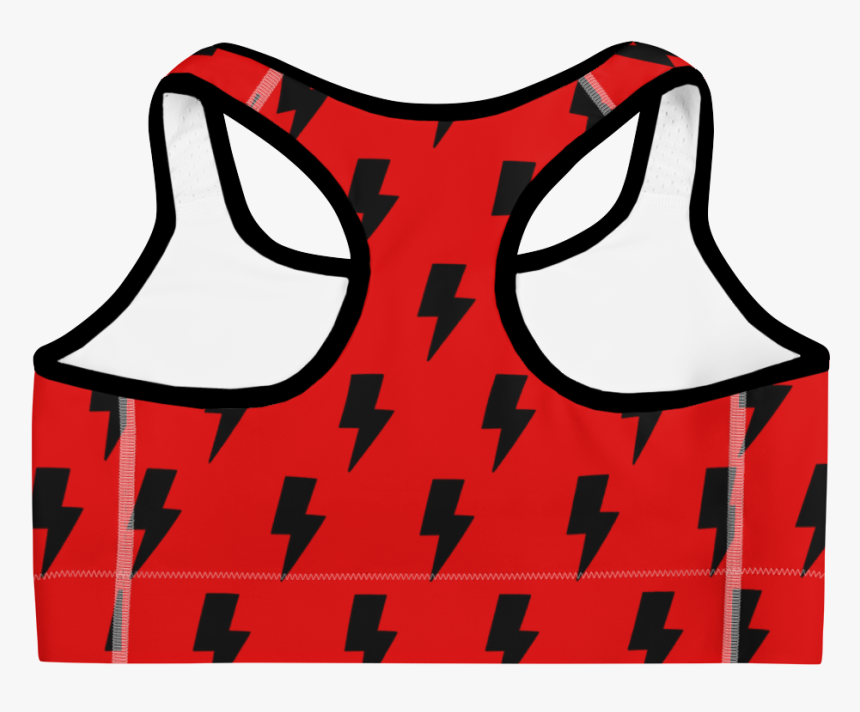 Black & Red Lightning Bolts Sports Bra - Bahamas Flag Sports Bra, HD Png Download, Free Download