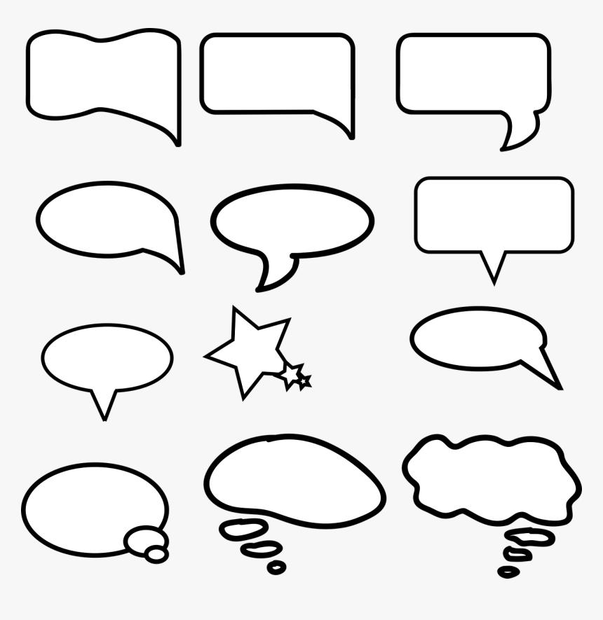 Comment, Chat, Thou, Message, Icon, Symbol, Talk - Line Art, HD Png Download, Free Download