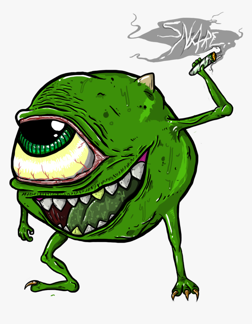 Mike Wazowski Clipart At Getdrawings - Cartoon Weed Drawings, HD Png Download, Free Download