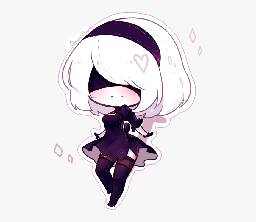 Nier Automata 2b Chibi, HD Png Download, Free Download